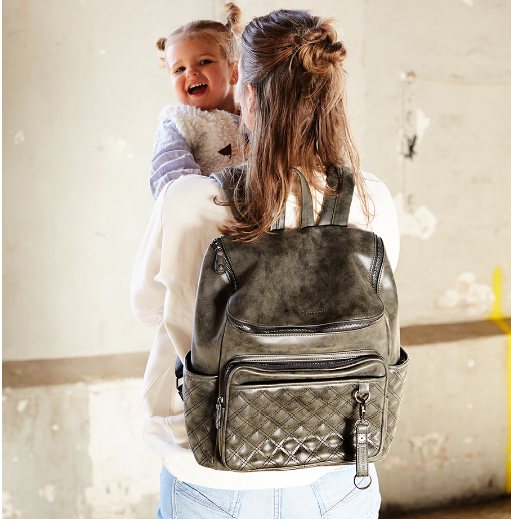 Lisbon Quilted  Diaper Backpack on hover