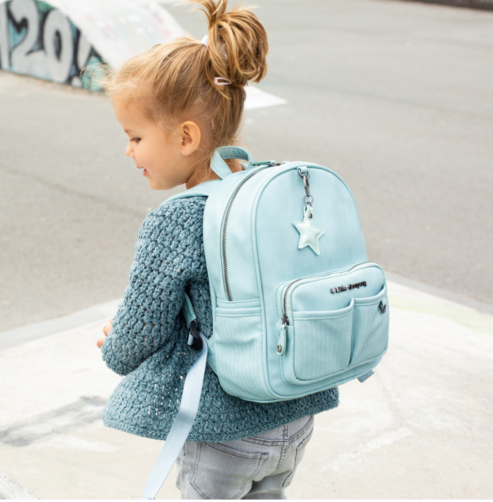 Mika Knit children backpack mint on hover